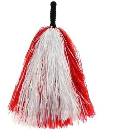 Partyklar Cheerleader Pompons rot/weiß