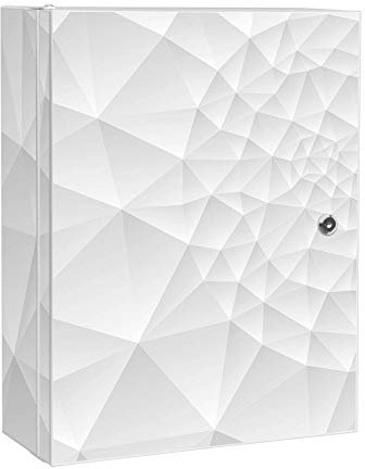 banjado® XXL Medizinschrank abschliessbar mit Motiv Nautilus 35x46x15cm - großer Arzneischrank/Medikamentenschrank aus Metall zur Medikamenten Aufbewahrung - Apothekerschrank mit 3 Schlüsseln