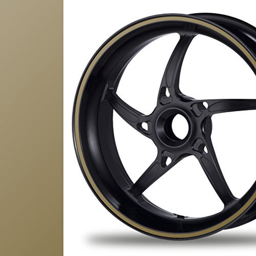 NEW! Felgenrandaufkleber Classic Style Auto Motorrad Felgenaufkleber (6mm, matt gold)