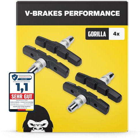 V-Brake Pattini Freno 2 Paio 70mm Symmetric I per Shimano, Tektro, Avid, Sram, XLC etc I Alte Prestazioni I Resistente & Vestibilità Perfetta Pastiglie Freni