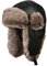 Insun Unisex Wintermütze Fliegermütze Trappermütze mit Kunstleder Fellmütze Herren Russenmütze Schwarz 1 M Hut Umfang 56cm