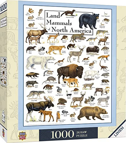 Land Mammals of North America 1000 piece jigsaw puzzle 680mm x 490mm