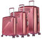 ABISTAB VERAGE Kinetic 4-Doppel-Rolle Kofferset, TSA, erweiterbar, leicht, ABS/PC Trolley-Set 3 teilig S-M-L, große Hartschalen-Koffer mit Handgepäck, Burgund