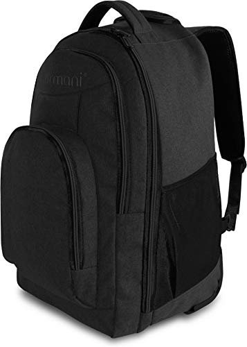 normani Trolley-Rucksack Schulrucksack | Rucksack mit Rollen und Trolleygriff | Handgepäck 30 L Farbe Schwarz