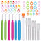 dipeer 56 Pcs Knitting Loom Hooks Kit, Loom Crochet Hook Sets, Knitting Crochet Hooks Sets with Big Eye Needles, Knitting Markers for Knitting Craft DIY