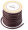 PandaHall 8 Meters 3mm Braided Leather Cord Coconut Brown Round Genuine Leather Cord for DIY Bracelet Necklace Jewelry Making