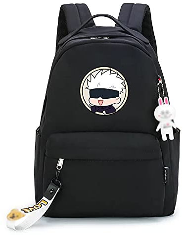 Anime Jujutsu Kaisen Rucksack Computertasche Jujutsu Kaisen Gojo Satoru Rucksack Daypack Bookbag Laptop Schultasche für Jungen Mädchen Männer Frauen 29,0 cm * 14,0 cm * 41,0 cm
