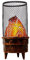 RESOYE Fireplace Lantern with Mesh, Fire Brazier with 3D LED Flame Simulation Tabletop Fireplace Battery Operated Electric Fireplace Stove for Home Decor