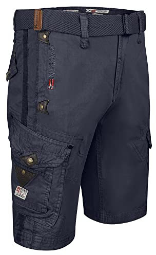 Geographical Norway Pantaloncini cargo da uomo, bermuda estivi, Blu navy, 4XL