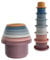 OLGS Silikon Stapelbecher Spielzeug für Kinder | Baby Stapelturm 7 Teile zum Bauen Covered | Lernspielzeug Badespielzeug | Stapelspielzeug Motorikspielzeug für Junge Mädchen, Frühförderung ab 6 Monate