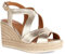 Geox Women's D Ponza Espadrille Wedge Sandal, Gold, 6 UK