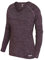 TCA Damen Elle Langarm V-Ausschnitt Laufshirt, Sportshirt und Trainingsshirt - Lila, S