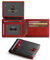 RUNBOX Portefeuille Fin en Cuir RFID pour Homme avec 2 fenêtres d'identification avec boîte Cadeau, Carbone Noir et rouge-15 emplacements, M, 15 emplacements