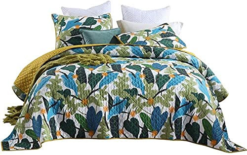 Bettbezug-Queen-Bettwäsche-Set, volle Hotelqualität, 100% Baumwoll-Twill, Gesteppte Tagesdecke/Bettdecke, 3-teiliges Bettwäsche-Dekorations-Set für alle Jahreszeiten, Doppelbett,