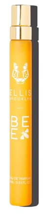 Ellis Brooklyn BEE Eau de Parfum, Travel Sized Perfume for Women with Honey Vanilla, Sandalwood, Cocoa, & Dark Rum, Vegan, Cruelty-Free, Sustainable Ingredients, Made in USA, 10ml/0.33 fl oz