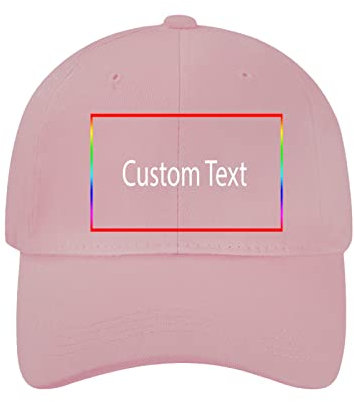 Miujonvy Casquette de baseball personnalisable Texte personnalisé Casquette de baseball unique Chapeau de bouton en métal réglable, Rose 0, Taille unique