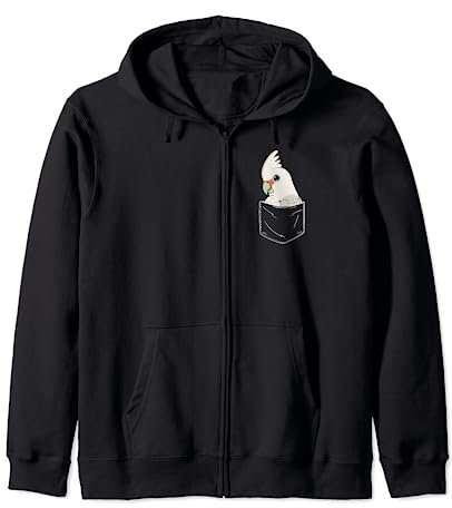 Süßer Papagei in einer Tasche I Goffins Kakadu Kapuzenjacke