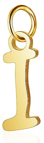 Bungsa Buchstaben Anhänger goldfarben A - Z Unisex aus 316L Edelstahl (I)
