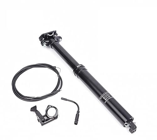 Fahrrad-Sattelstütze mit Federung, Ersatz für Fahrrad-Sattelstütze, Leichter Aluminium-Körper, Winkel verstellbar,Black,31.6 * 395mm