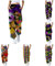Wollhose Damen Damen Elegant Stretch-Hosen Pailletten Hose Mardi Gras Hosen Damen Elegant Festlich Mit Bluse Damen Elegant Stretch-Hosen 3D Maskendruck Haremshose Damen Glitzer Damen