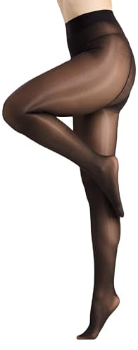 CozyWow Damen Sexy Ölige Glänzende Strumpfhose 15D Seidenglatt Feinstrumpfhose Reißfest Transparent mit Hohe Taille