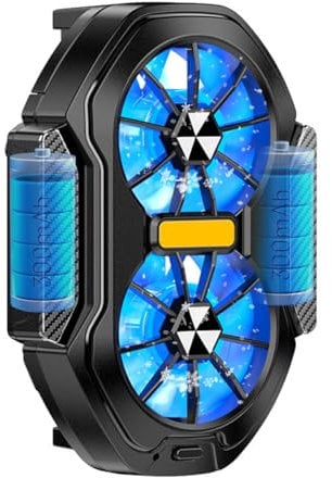 Handy-Kühle für Gaming,Tragbarer Handy-Kühlventilator 600 mAh Wiederauflabarem Akku, Universeller Handy-Kühler mit 2 Kühlmodi und Halbleiter-Kühlchip für Live-Streaming