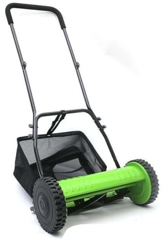 Tosaerba a spinta manuale, spazzatrice da 12 pollici, tosaerba a spinta con regolazione dell'altezza a 5 lame for cespuglio da giardino