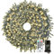 LED Lichterkette Außen Strombetrieben, 60M 600 LED Lichterkette Weihnachtsbaum 8 Modi mit Fernbedienung Timer Merkfunktion, IP65 Wasserdicht für Innen Außen Weihnachten Party Hochzeit, Warmweiß