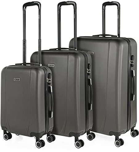 Juego Maletas De Viaje rígidas trolley con Candado de Combinacion TSA y 4 D