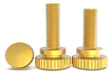 5 Stücke GB834 Messing Handfest Rändelschrauben Kupfer Rändelschraube(20mm,M5)