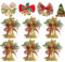 9 Stück Weihnachtsglocken Glocke Set, Weihnachten Bogen mit Glocken, Hängedeko für Weihnachten Bowknot, Weihnachtsbaumschmuck, Weihnachtsglocken Anhänger, für Weihnachten, Hochzeit, Partydekoration