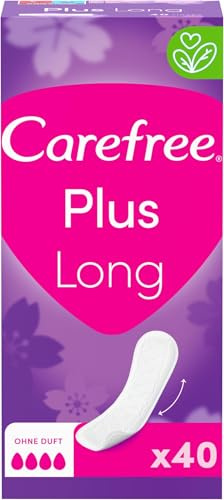 Carefree Plus Long Slipeinlagen mit ultimativem verbessertem Kern, parfümfrei, Absorptionsgrad vier, Größe L, extra lang, 200er Pack