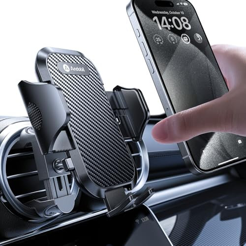 andobil Mobile Phone Holder Car Round Ventilation [ 2.0 Design Upgrade for Mercedes ] Mobile Phone Holder Car [ 2025 New Metal Vent Clip ] for Mercedes-Benz A/B/C/E/S,Benz Accessories Mini Cooper etc