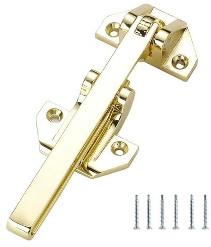 Serratura Porta Blindata per Porta di Tipo Ferroviario, Serratura Porta Interna in Lega di Zinco per Porta D'ingresso, per Hotel, Appartamenti, Case, Uffici(Gold)