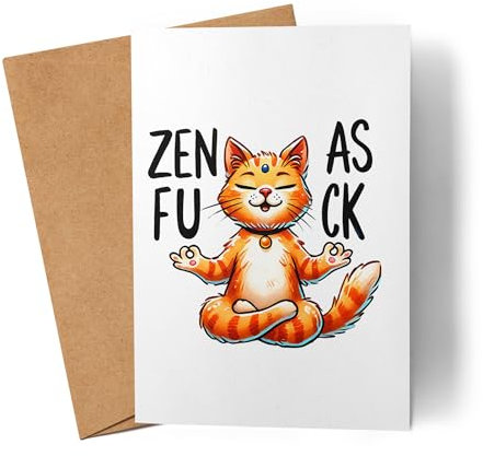 Lilavie-Design Yoga Cat And Coffee Karte Namaste Kaffeeliebhaber Kaffeetrinker Zen Yoga Meditation Yogalehrer Fitness