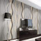 Warmiehomy Non-Woven Wallpaper 4 Pack 53cm x 10m Modern Wavy Stripe Flocking 3D Wallpapers Backdrop Decking for Living Room Bedroom