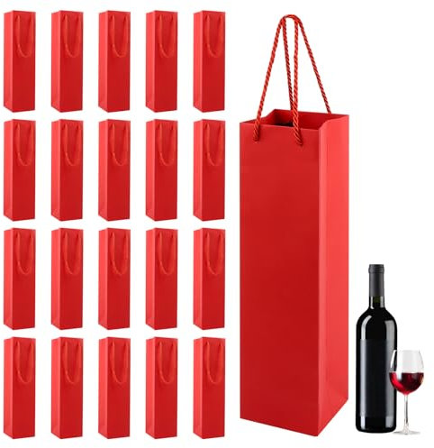 20 Pièces Pochette Cadeau Bouteille, Pochettes Cadeaux, Sacs de Bouteilles, Pochettes Sacs Cadeaux de Bouteilles de Vin, Emballage Bouteille Vin et Champagne pour Noël, Fêtes, Anniversaires, Mariages
