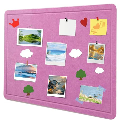 60 x 40cm große korkplatte große Pinnwand,dekorative korkwand aus Filz,0,9cm dick, faltbare Fototafel mit selbstklebendem Klebeband,filz selbstklebend visionboard,pinnadeln filz,Rose