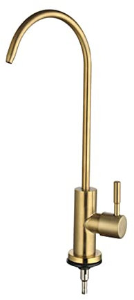 Goldener Schwanenhals Küchenarmatur Kaltwasser Nur Osmose Wasserhahn Elegantes Design Hochwertiges Messing Perfekt für Moderne Küchen Einfache Installation Langlebig und Stilvoll