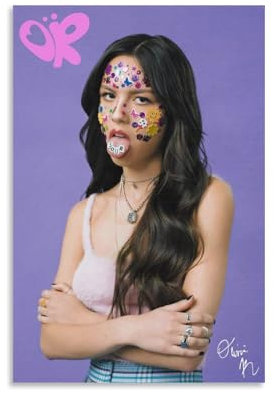 Olivia Rodrigo Poster Singer Music Album Cover Für Zimmer, Ästhetische Leinwand-Wandkunst, Schlafzimmer-Dekor Poster 12x18inch(30x45cm)