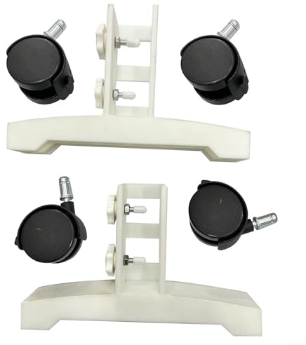 Infrared Heater Stand,2Pcs Feet For Infrared Heaters, Electric Radiator Heater Foot Support Adjustable Stand With 360 Degree Wheels,Portable Heater Bracket(White)