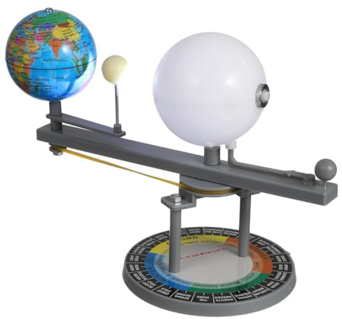 Toyvian Modèle Éducatif Système Solaire Motorisé avec Rotation Terre Lune Soleil Appareil Pédagogique Interactif pour Classe et Démonstration Astronomique