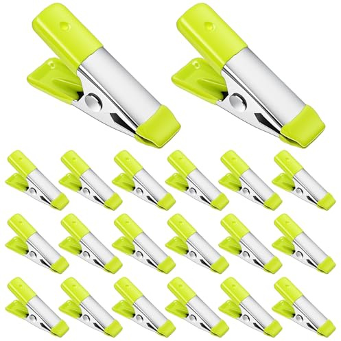 20 Pcs Spring Clamps Mini Clamps for Model Making Metal Spring Clamp Clips, Heavy Duty Tipped Grip Holder Rubber Coated, Small Clips Clamp for Tarpaulin, Camping, Woodworking, Model Making Tool