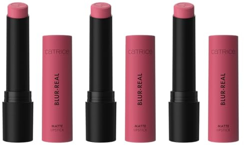 Catrice Blur-Real Matte Lipstick, Nr. 010, Pink, weichzeichnend, matt, vegan, ölfrei, ohne Alkohol, ohne Konservierungsstoffe, 3er Pack (3x3g)