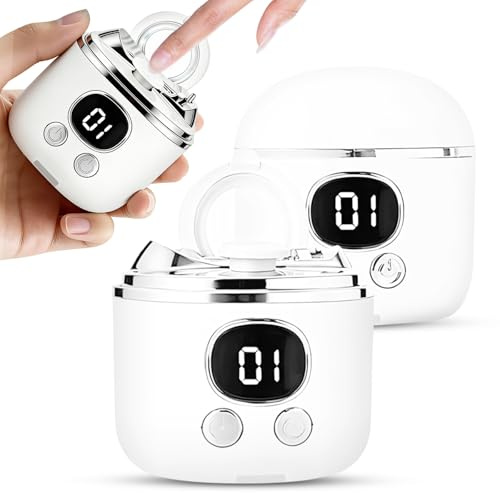 3 in 1 Electric Nail Clippers and Polisher, 3-Speed Automatic Finger Nails Trimmer with 2.5X Magnifying for Seniors, Adults, Children, Wide/Narrow Blade Head, Low Noise,White