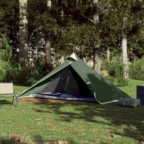 Sinkzol Tipi-hängtält, campingtält för person, grönt av polyester, vattentätt med avtagbart övertält och e-anslutning, perfekt för utomhus, vandring, cykling, festival och äventyr