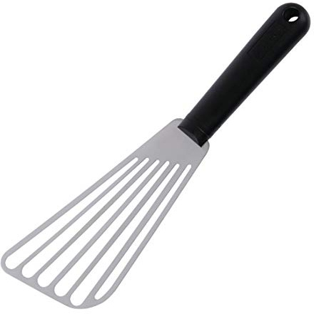 Deglon Stop-Glisse Flexible Slotted Turner, 17 cm, Stainless Steel, Black, 17 x 30 x 30 cm