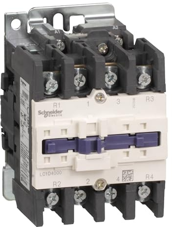Schneider Electric TeSys Deca contactor,4P(2NO+2NC),AC-1 =440V 60 A 230V AC 50/60Hz coil,LC1D40008P7