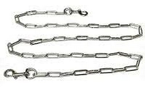 Ancol Heritage Heavy Kennel Chain - Silver Steel Durable Dog Tether with Heavy Duty Trigger Hooks - Secure Kennel or Garden Use - 180cm