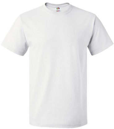 Fruit of the Loom Men's Short Sleeve T-Shirt - white - Large